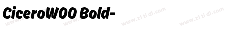CiceroW00 Bold字体转换